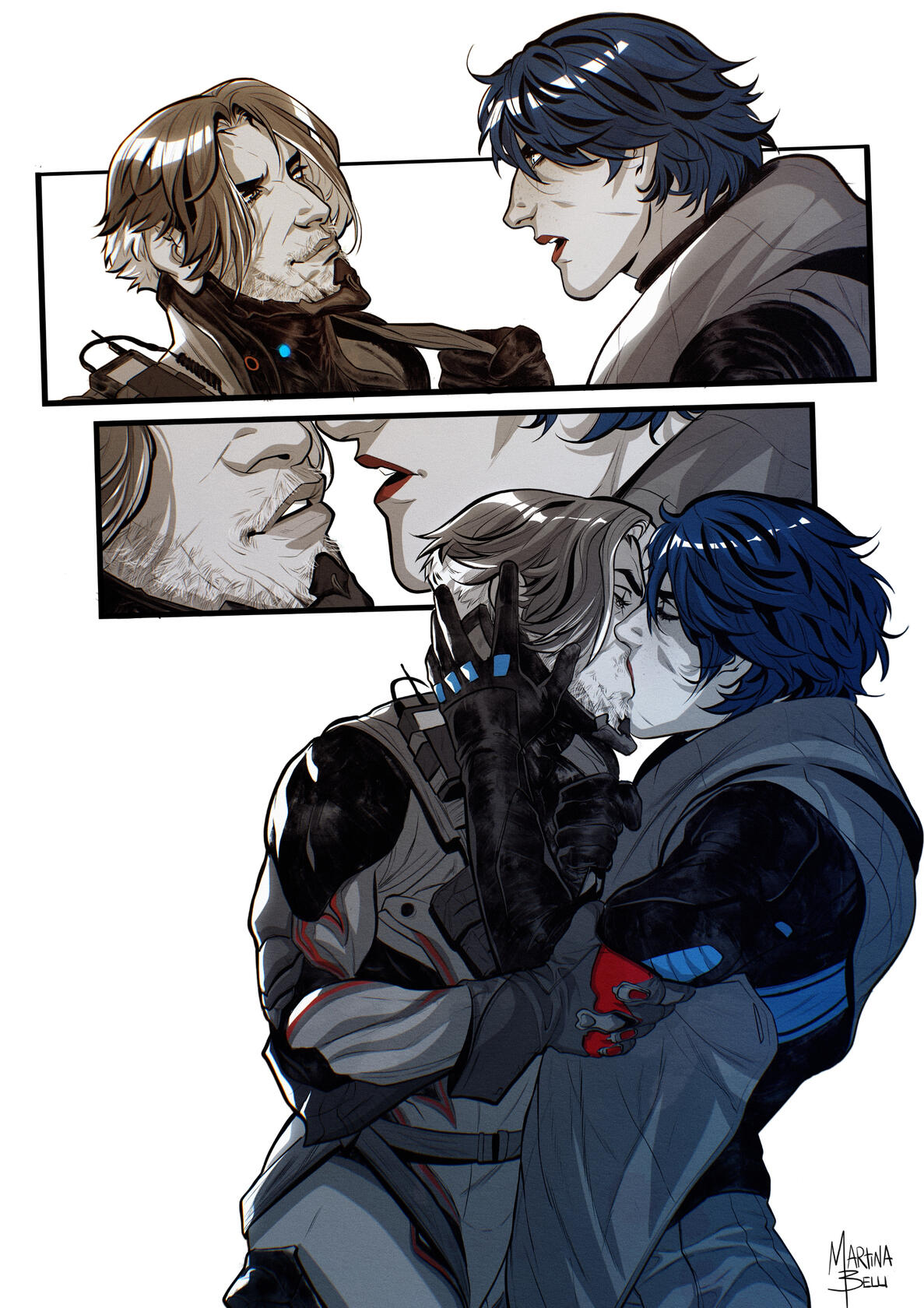 Drifter x Arthur comic page commission by martinabelli.bsky.social